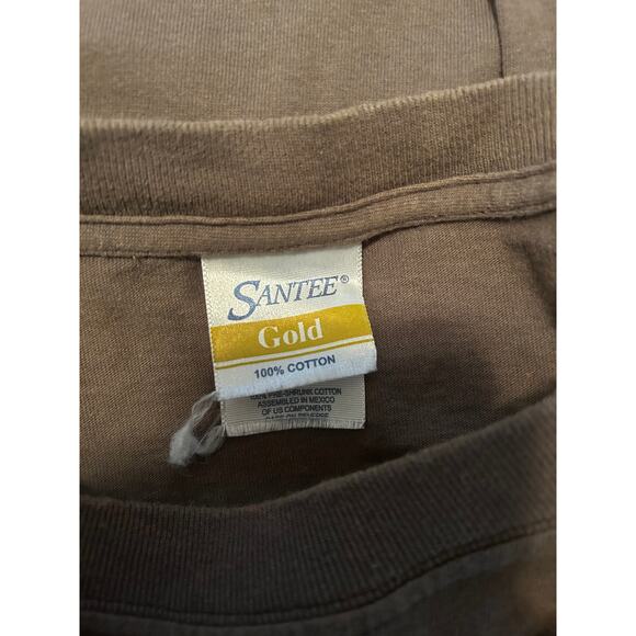 GUC Santee Gold Men's Cut Brown Short Sleeve T Shirt Los Angeles 2000 Size Large - Picture 3 of 5